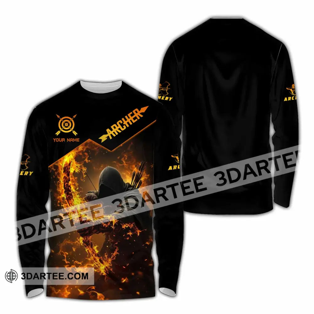 Unisex Shirt - Custom Text Shirt Archer Long Sleeve Shirt / S T-shirt