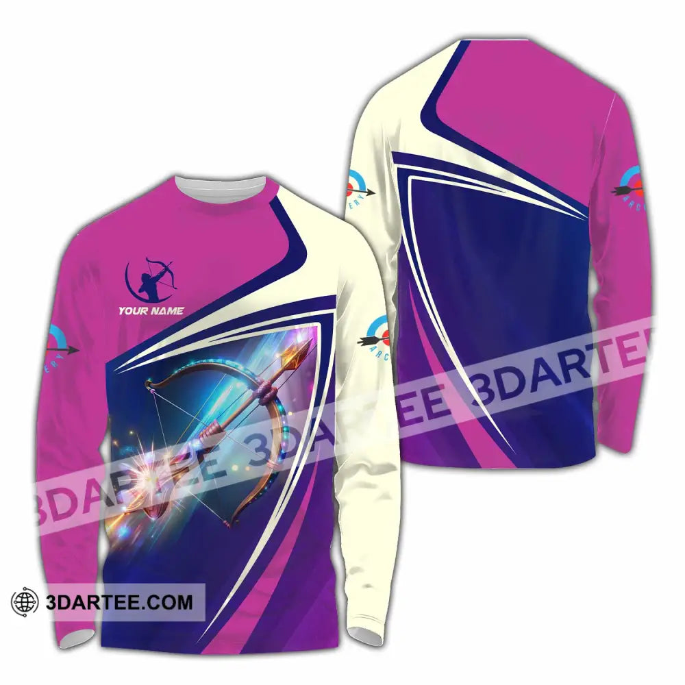 Unisex Shirt - Custom Text Shirt Archery Shirt Long Sleeve Shirt / S T-shirt