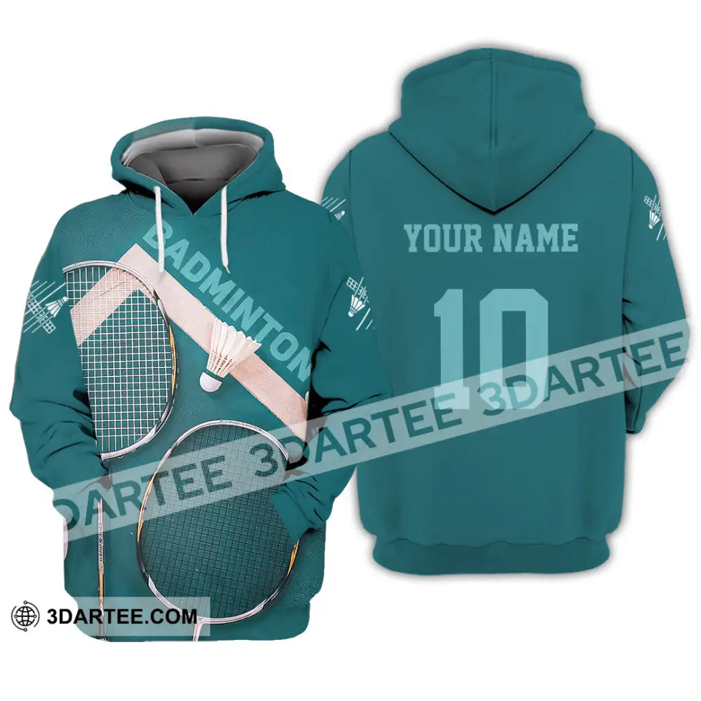 Unisex Shirt - Custom Text Shirt Badminton Shirt Hoodie / S T-shirt