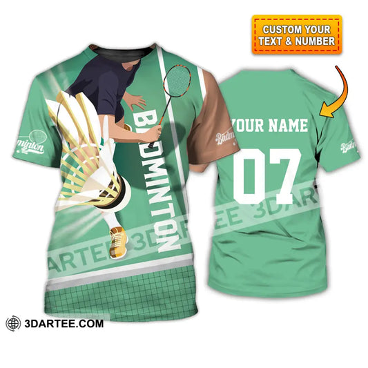 Unisex Shirt - Custom Text Shirt Badminton Shirt T-shirt