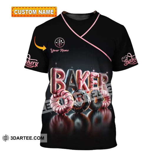 Unisex Shirt - Custom Text Baker Donuts T-Shirt