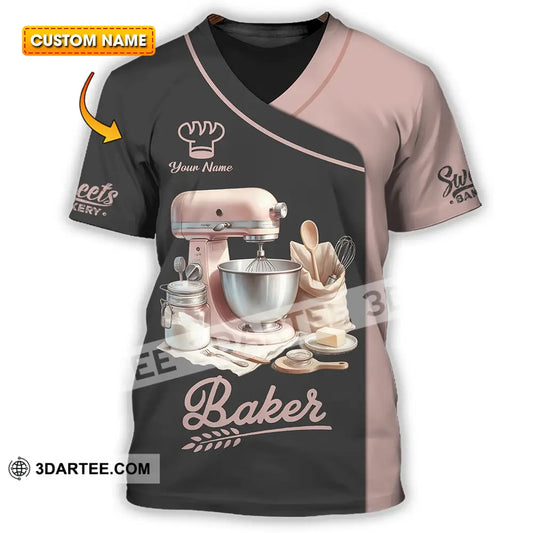 Unisex Shirt - Custom Text Shirt Baker Shirt T-shirt
