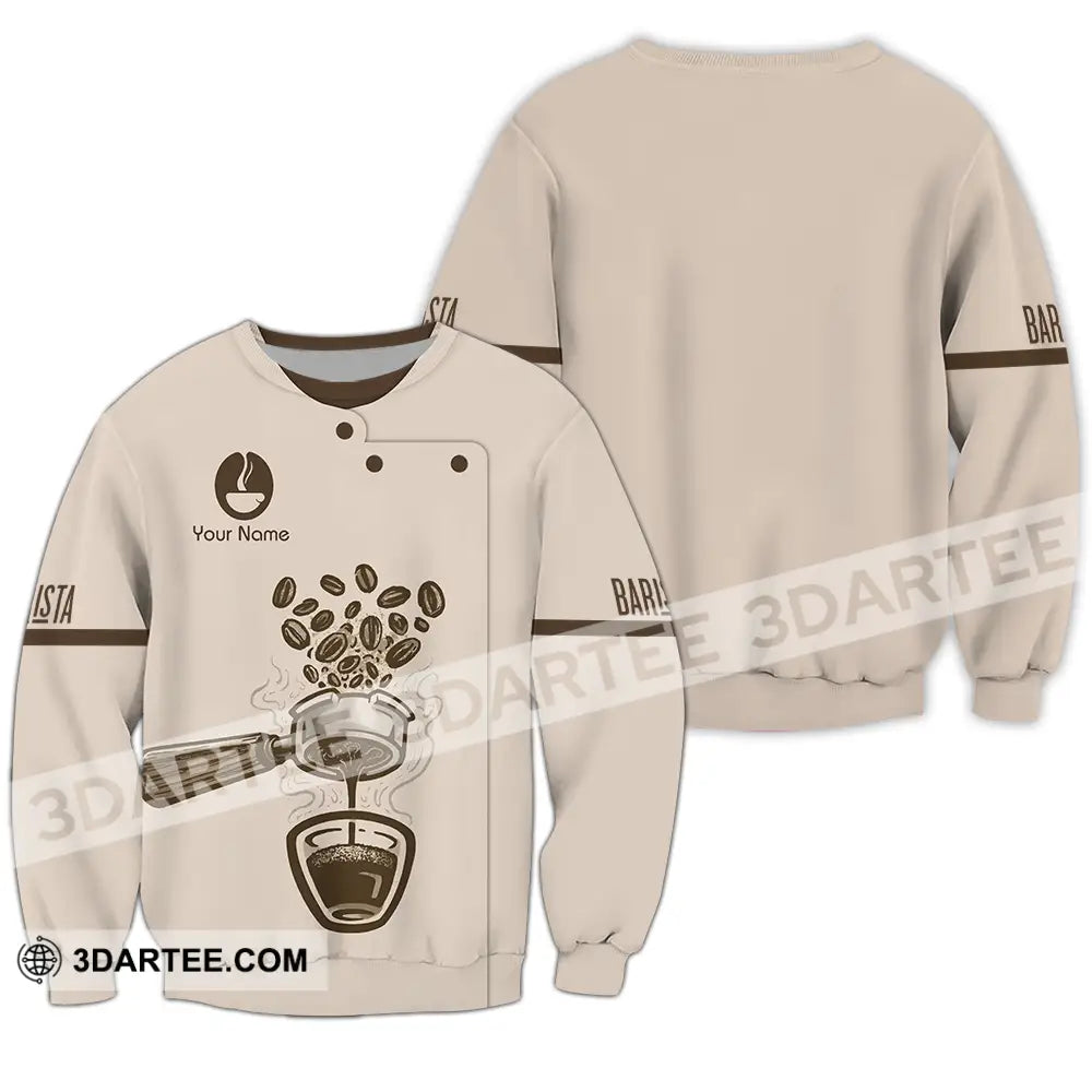 Unisex Shirt - Custom Text Shirt Barista Shirt Long Sleeve / S T-shirt