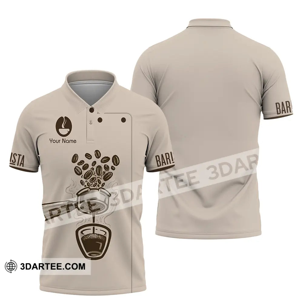 Unisex Shirt - Custom Text Shirt Barista Shirt Polo Shirt / S T-shirt