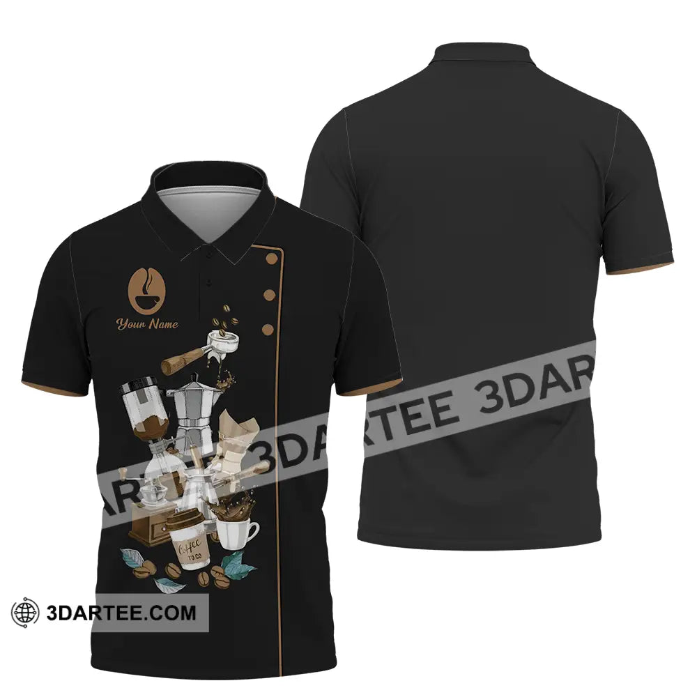 Unisex Shirt - Custom Text Shirt Barista Shirt Polo Shirt / S T-shirt