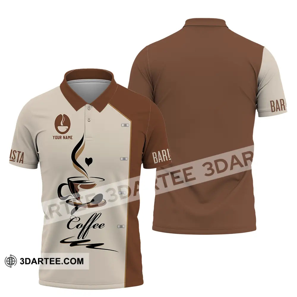 Unisex Shirt - Custom Text Shirt Barista Shirt Polo Shirt / S T-shirt