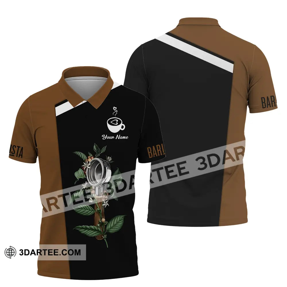 Unisex Shirt - Custom Text Shirt Barista Shirt Polo Shirt / S T-shirt