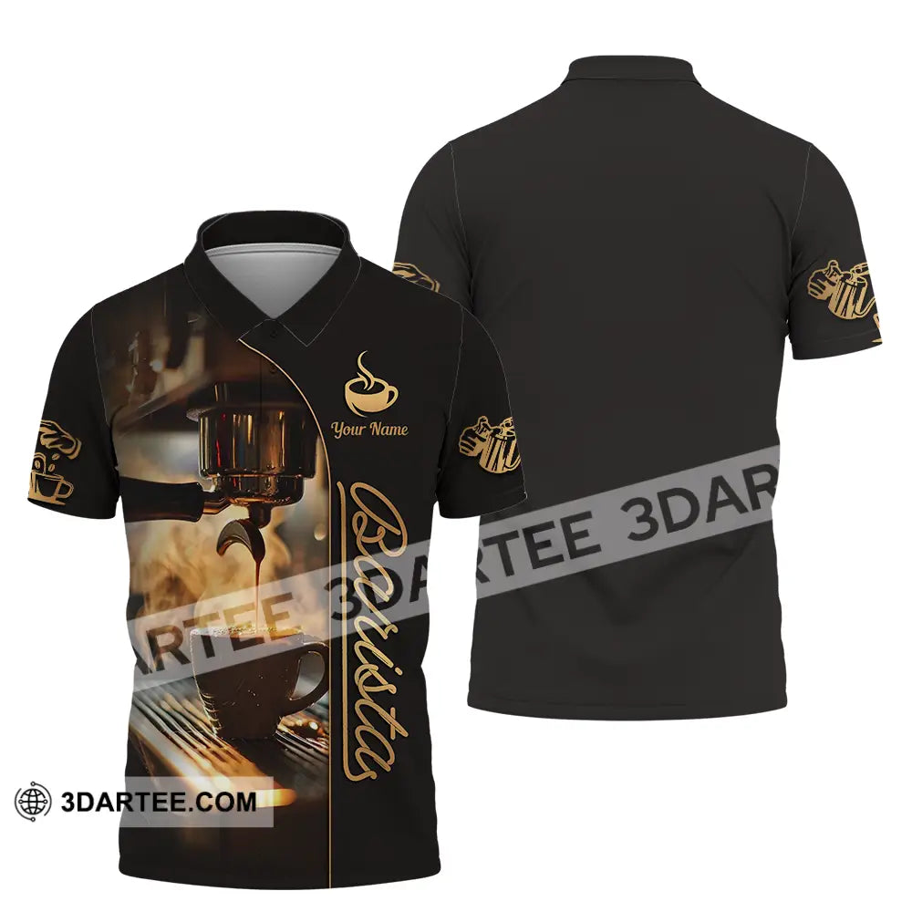 Unisex Shirt - Custom Text Shirt Barista Shirt Polo Shirt / S T-shirt