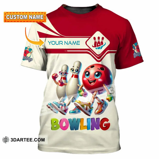 Unisex Shirt - Custom Text Shirt Bowling Cute Shirt T-shirt