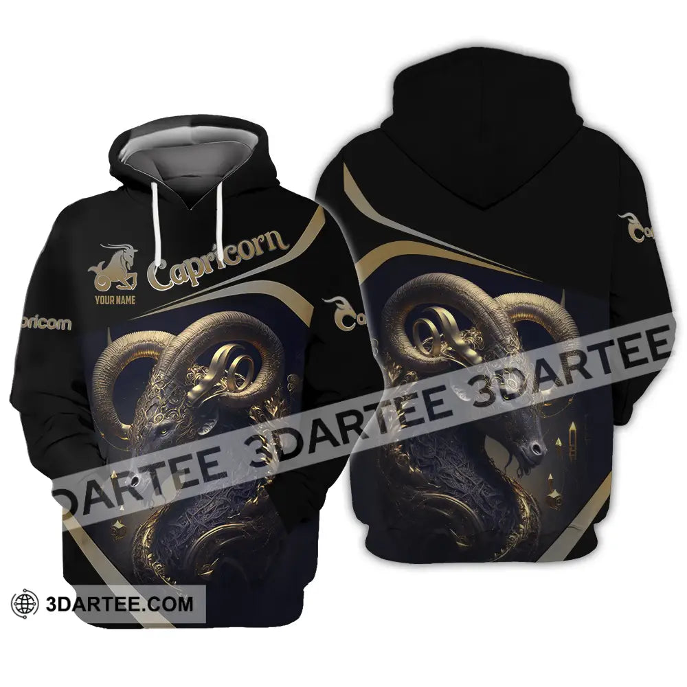 Unisex Shirt - Custom Text Capricorn Hoodie / S T-Shirt