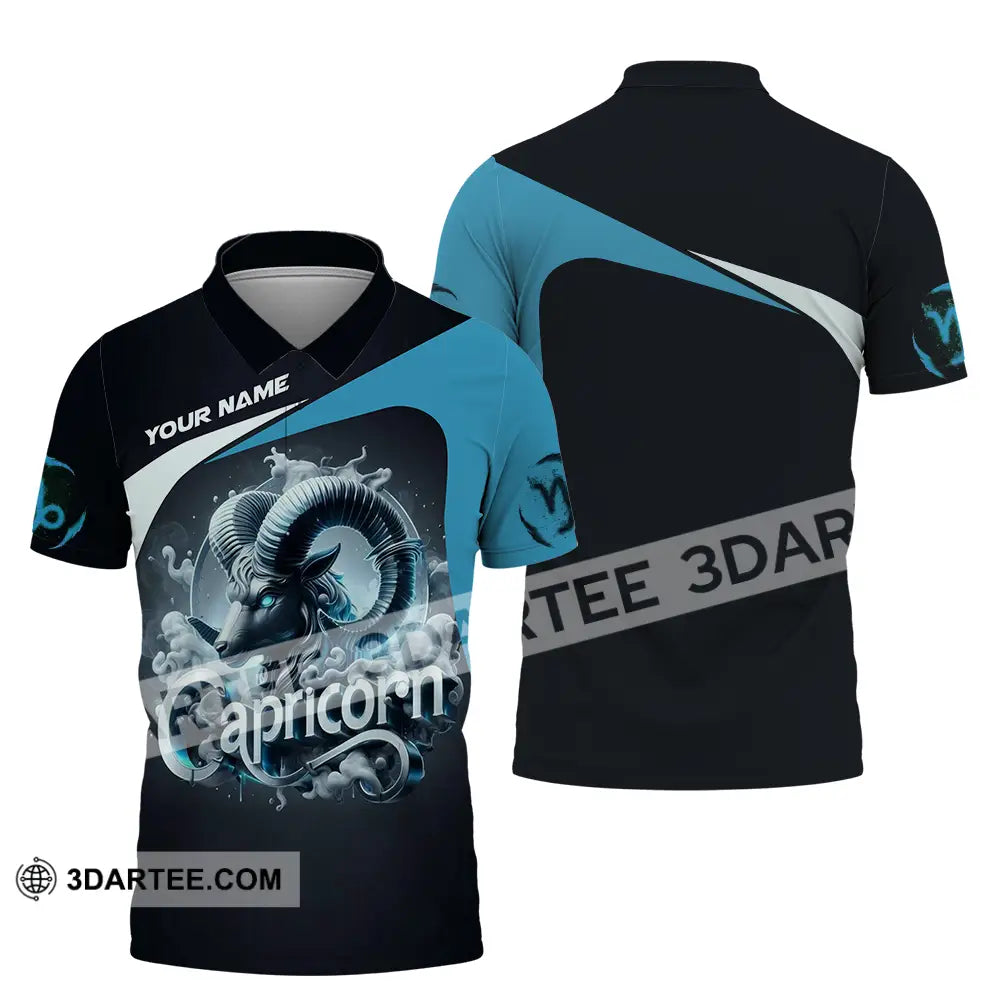 Unisex Shirt - Custom Text Shirt Capricorn Polo Shirt / S T-shirt