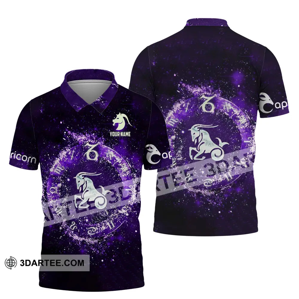 Unisex Shirt - Custom Text Capricorn Polo / S T-Shirt