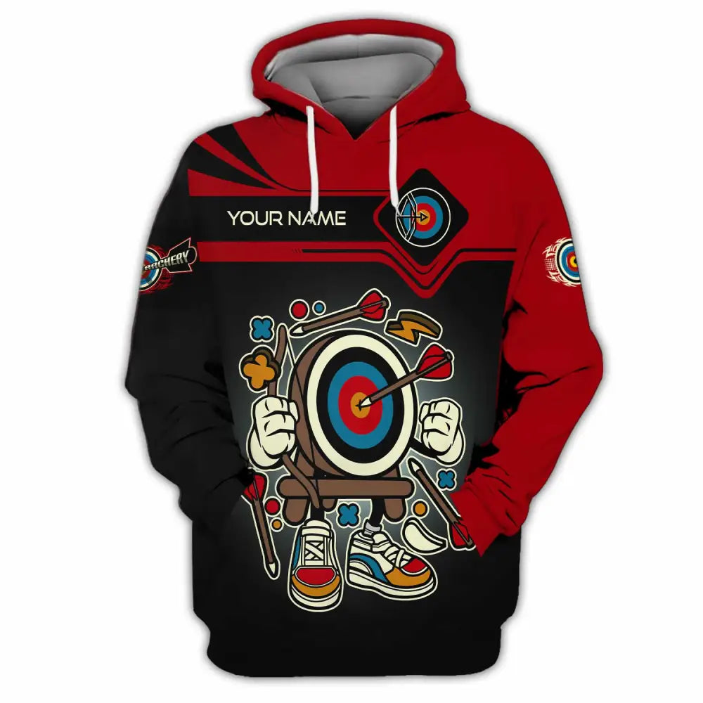 Unisex Shirt - Custom Text Shirt Cartoon Archery Hoodie / S T-shirt