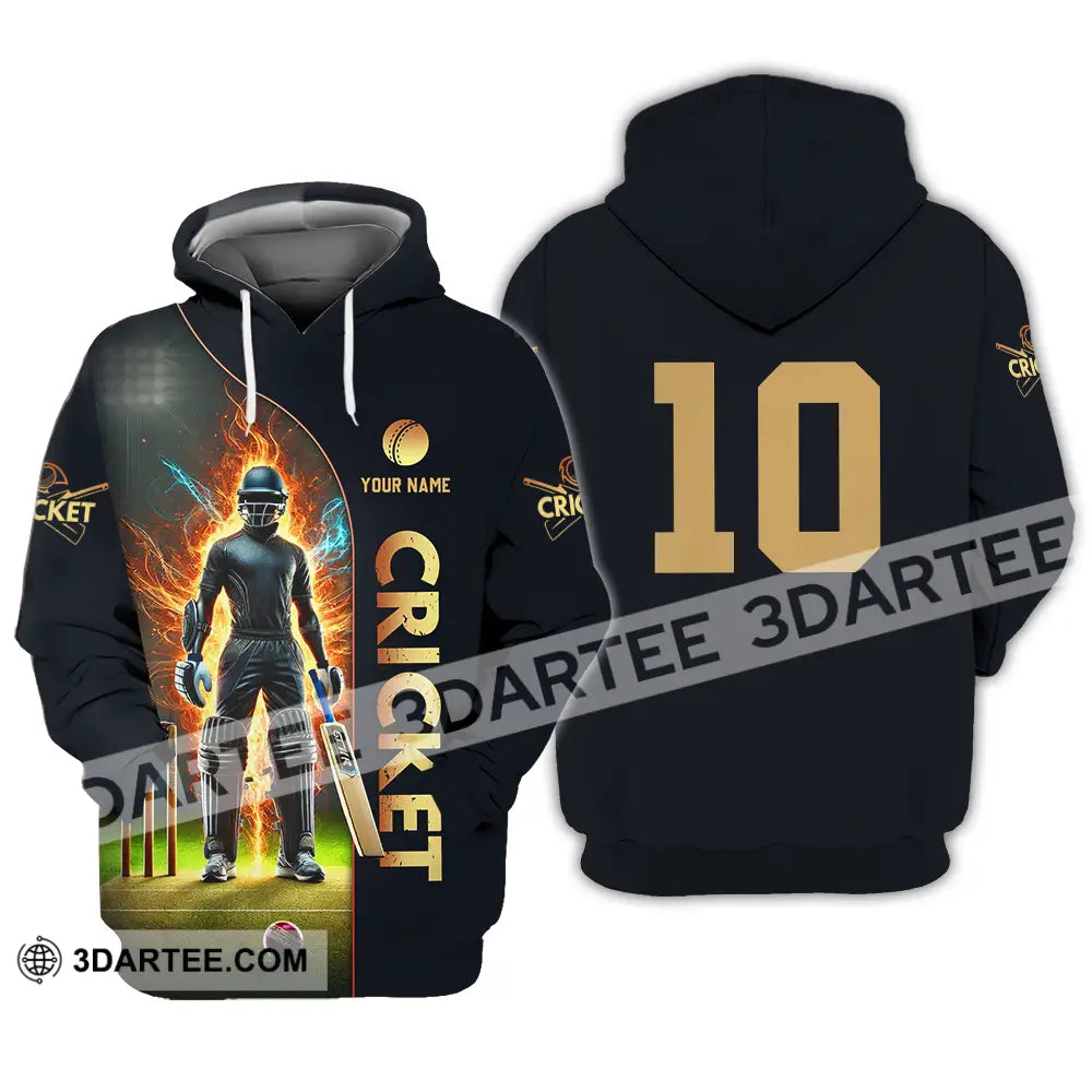 Unisex Shirt - Custom Text Shirt Cricket Shirt Hoodie / S T-shirt