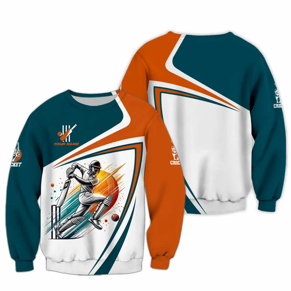 Unisex Shirt - Custom Text Cricket Shirt Long Sleeve / S T-shirt