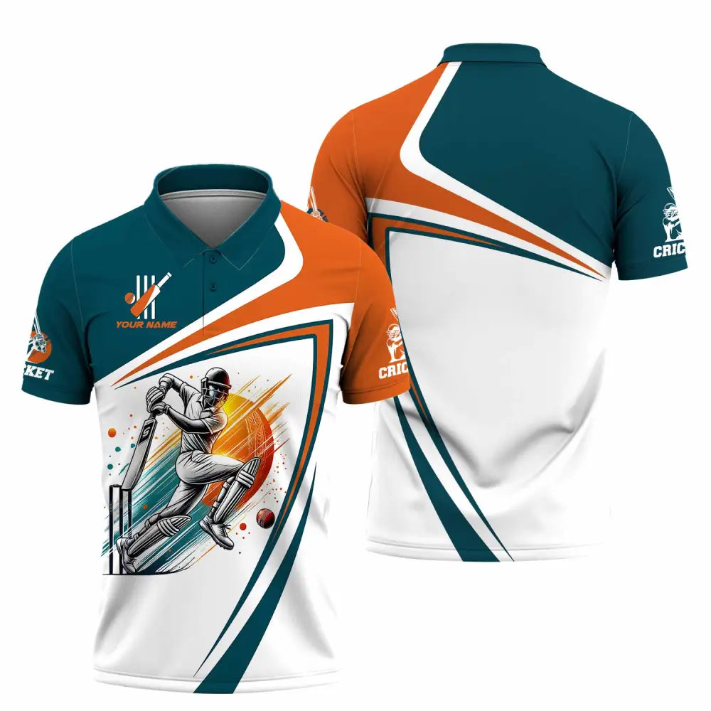 Unisex Shirt - Custom Text Cricket Shirt Polo Shirt / S T-shirt