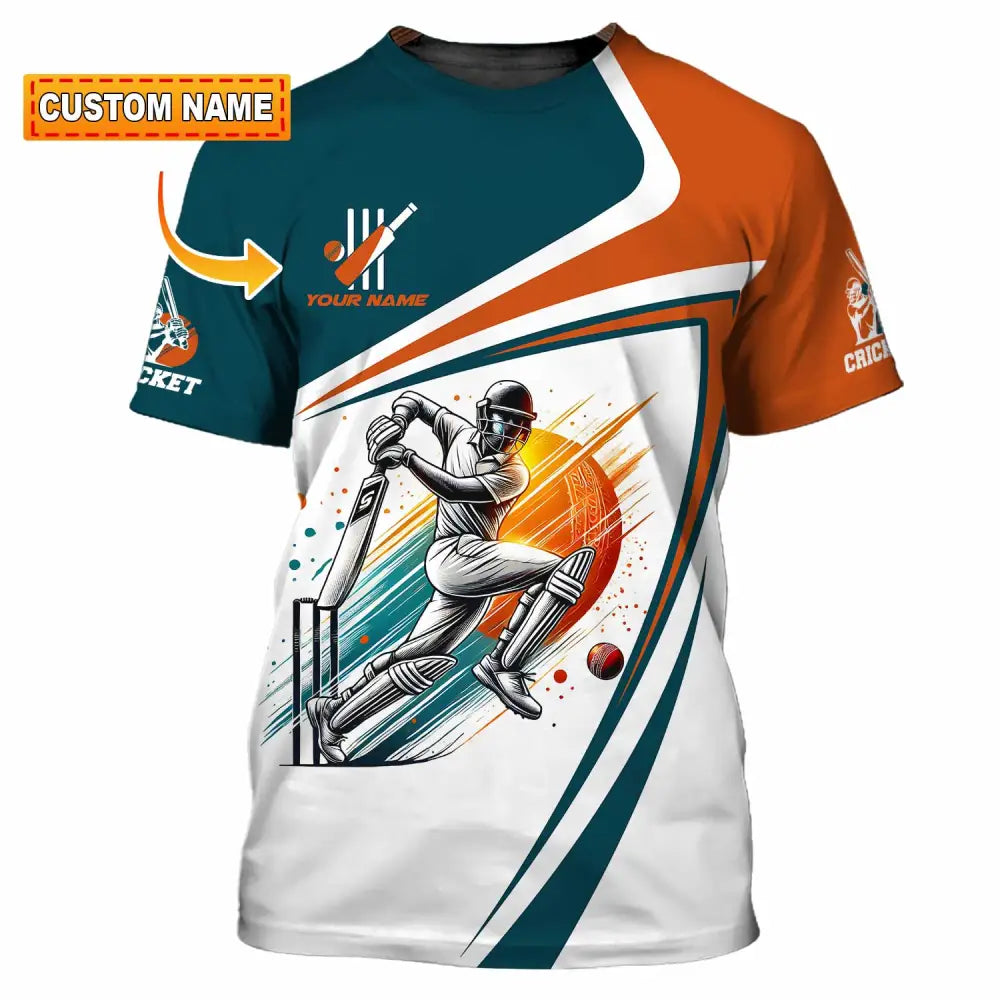 Unisex Shirt - Custom Text Cricket Shirt T-shirt