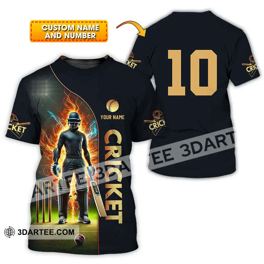 Unisex Shirt - Custom Text Shirt Cricket Shirt T-shirt