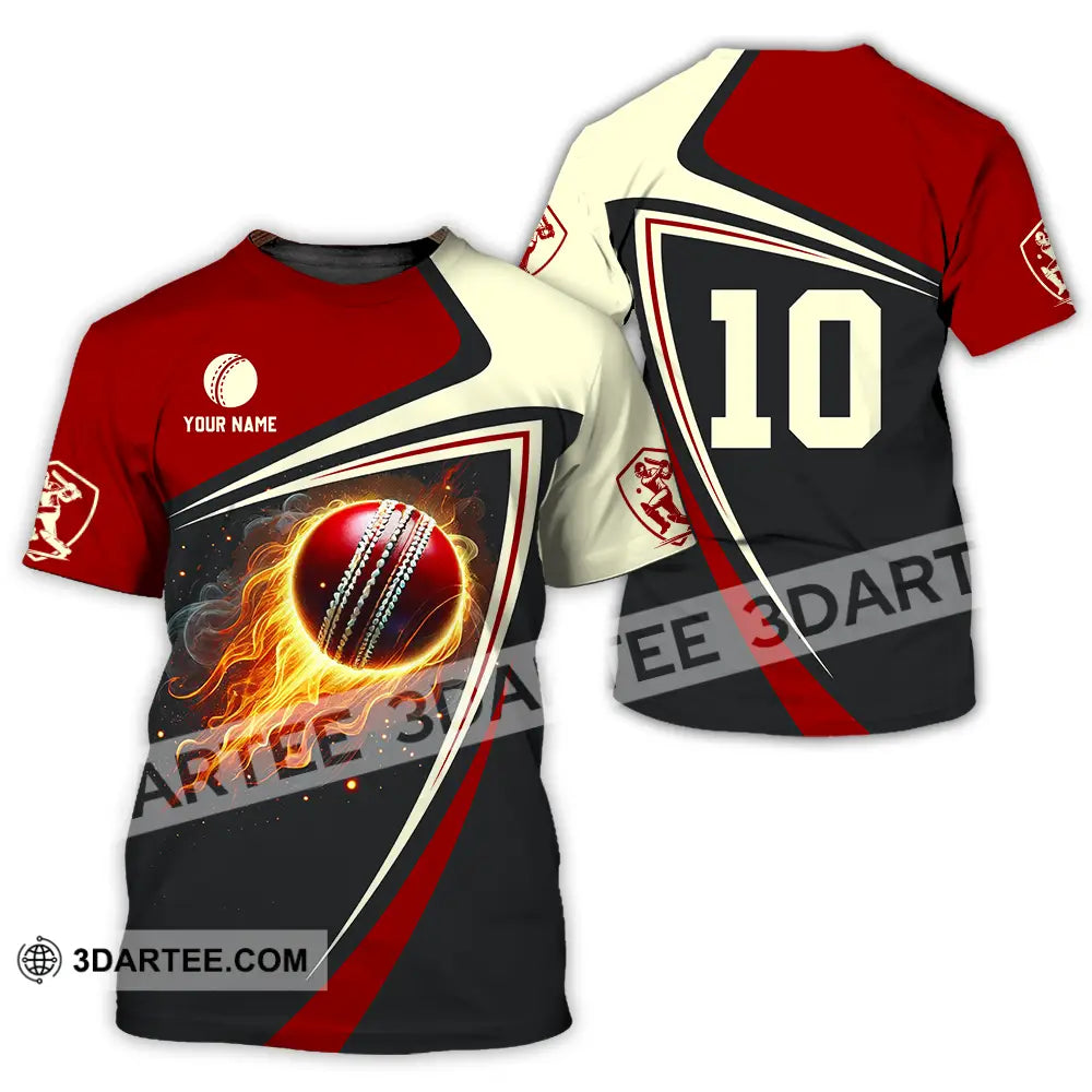 Unisex Shirt - Custom Text Shirt Cricket Shirt T-Shirt / S T-shirt