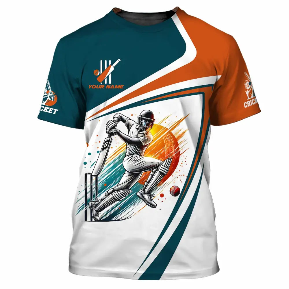 Unisex Shirt - Custom Text Cricket Shirt T-Shirt / S T-shirt