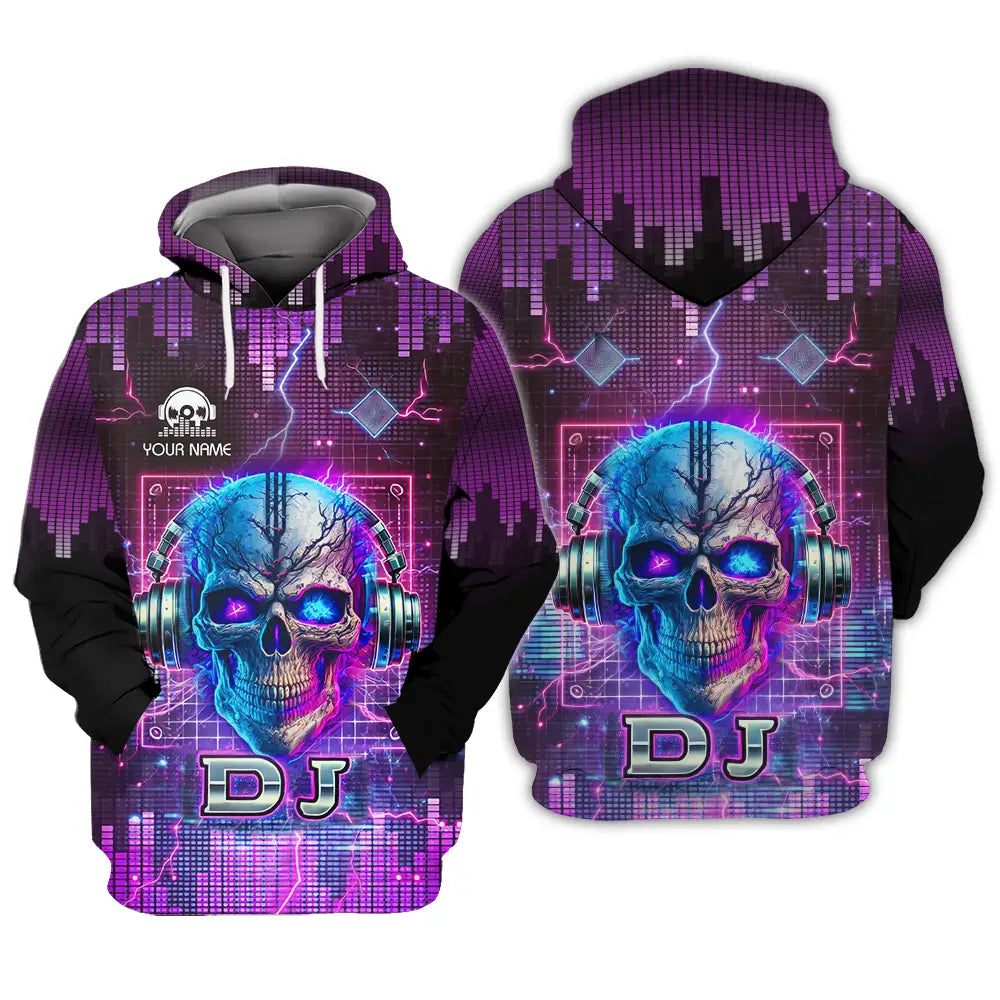 Unisex Shirt - Custom Text Shirt Disc Jockey Hoodie / S T-shirt