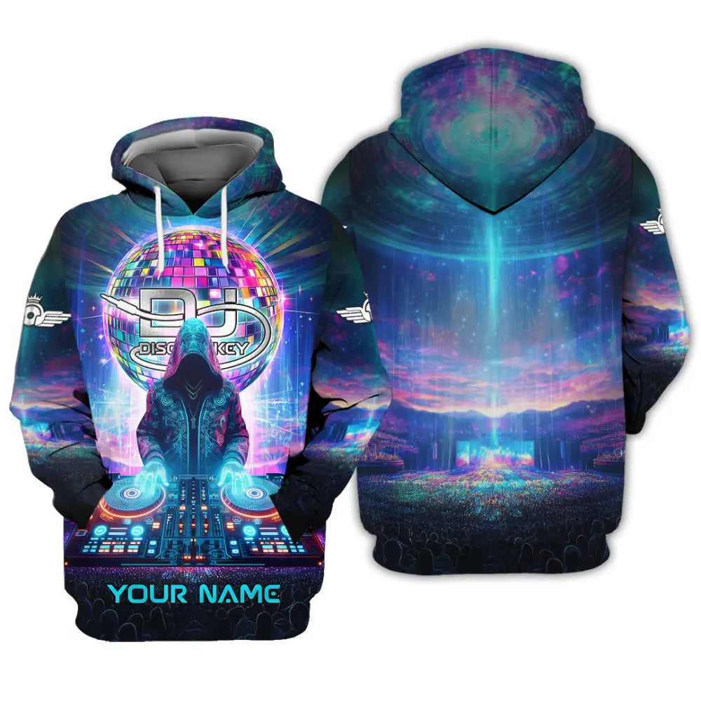 Unisex Shirt - Custom Text Shirt Disc Jockey Hoodie / S T-shirt