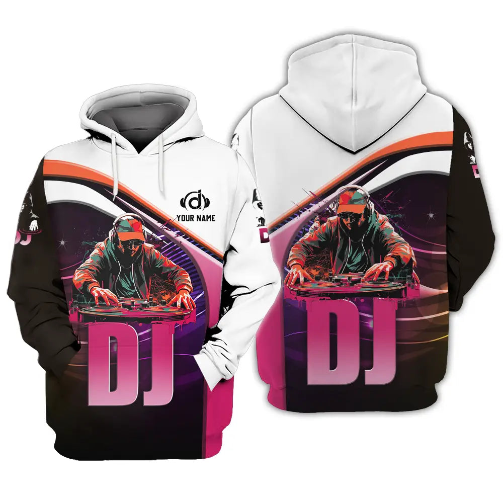 Unisex Shirt - Custom Text Shirt Disc Jockey Hoodie / S T-shirt