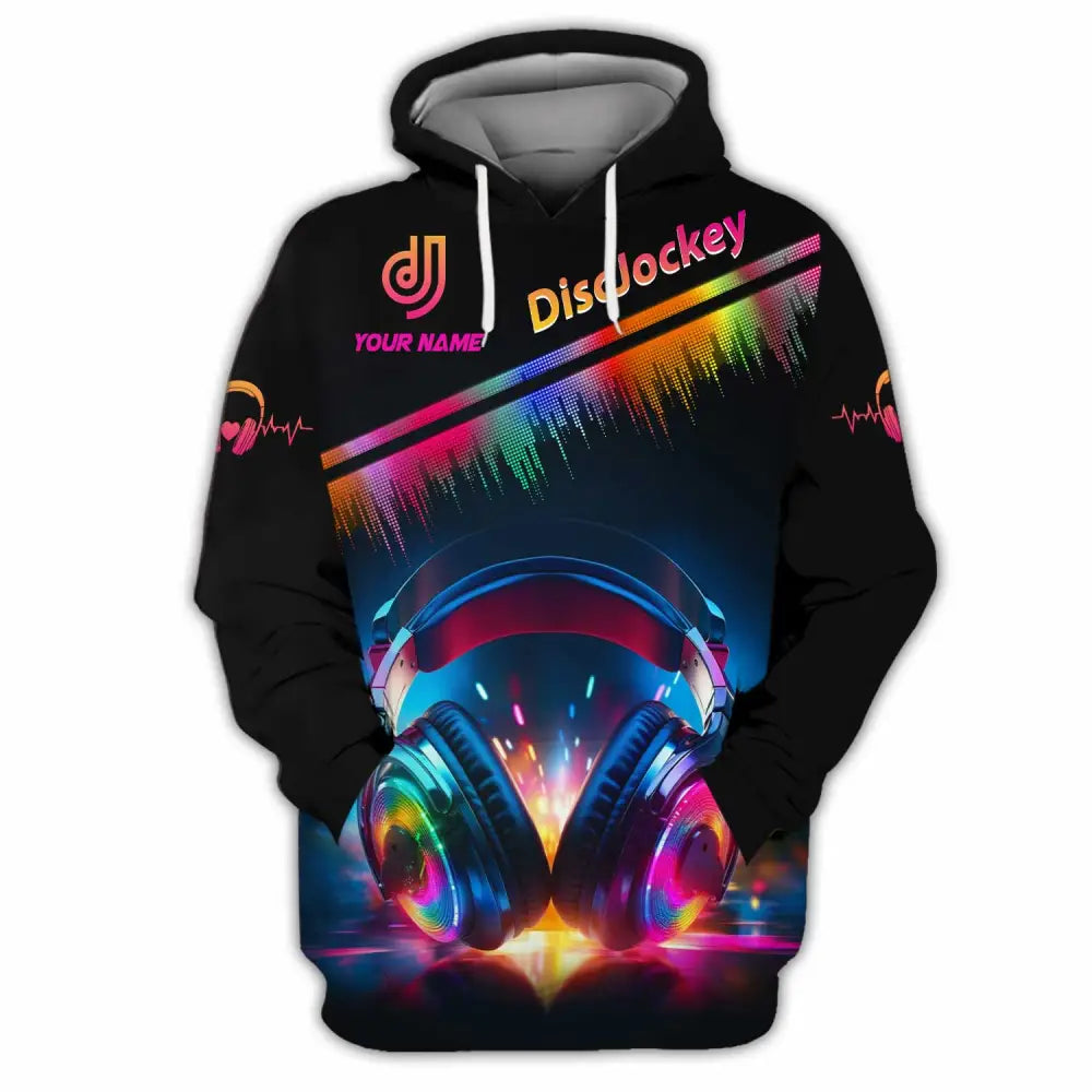 Unisex Shirt - Custom Text Shirt Disc Jockey Hoodie / S T-shirt