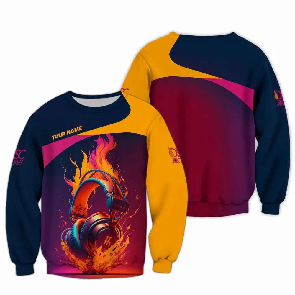 Unisex Shirt - Custom Text Shirt Disc Jockey Long Sleeve / S T-shirt