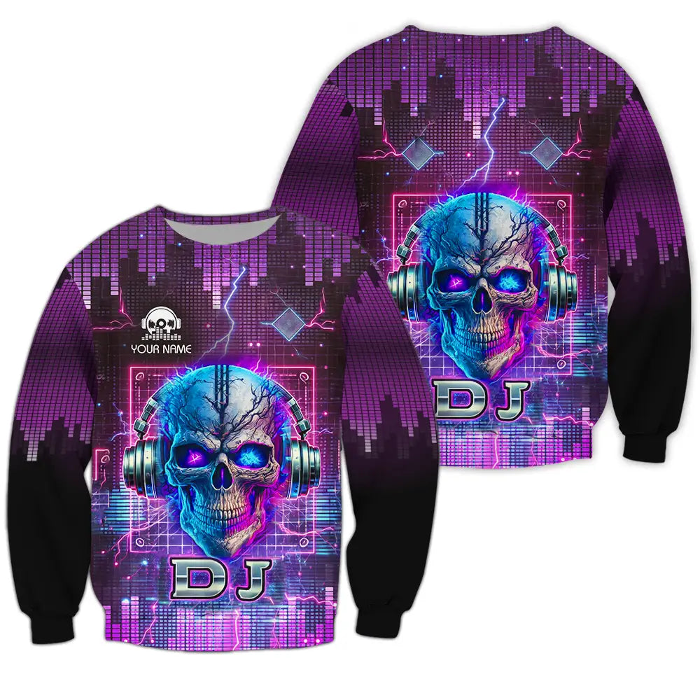 Unisex Shirt - Custom Text Shirt Disc Jockey Long Sleeve / S T-shirt