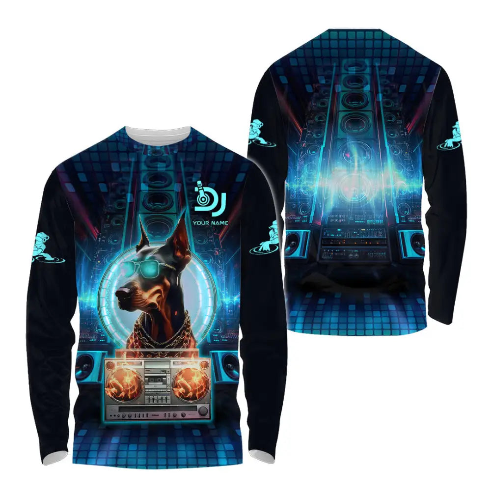 Unisex Shirt - Custom Text Shirt Disc Jockey Long Sleeve Shirt / S T-shirt