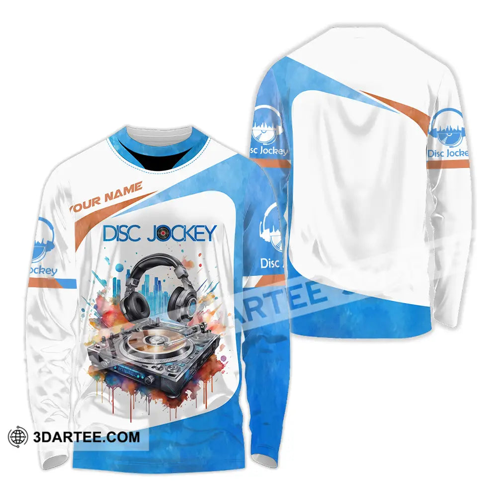 Unisex Shirt - Custom Text Shirt Disc Jockey Shirt Long Sleeve Shirt / S T-shirt