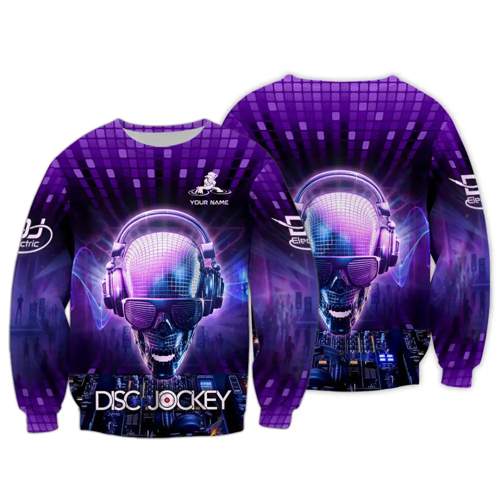 Unisex Shirt - Custom Text Shirt Disc Jockey Long Sleeve / S T-shirt