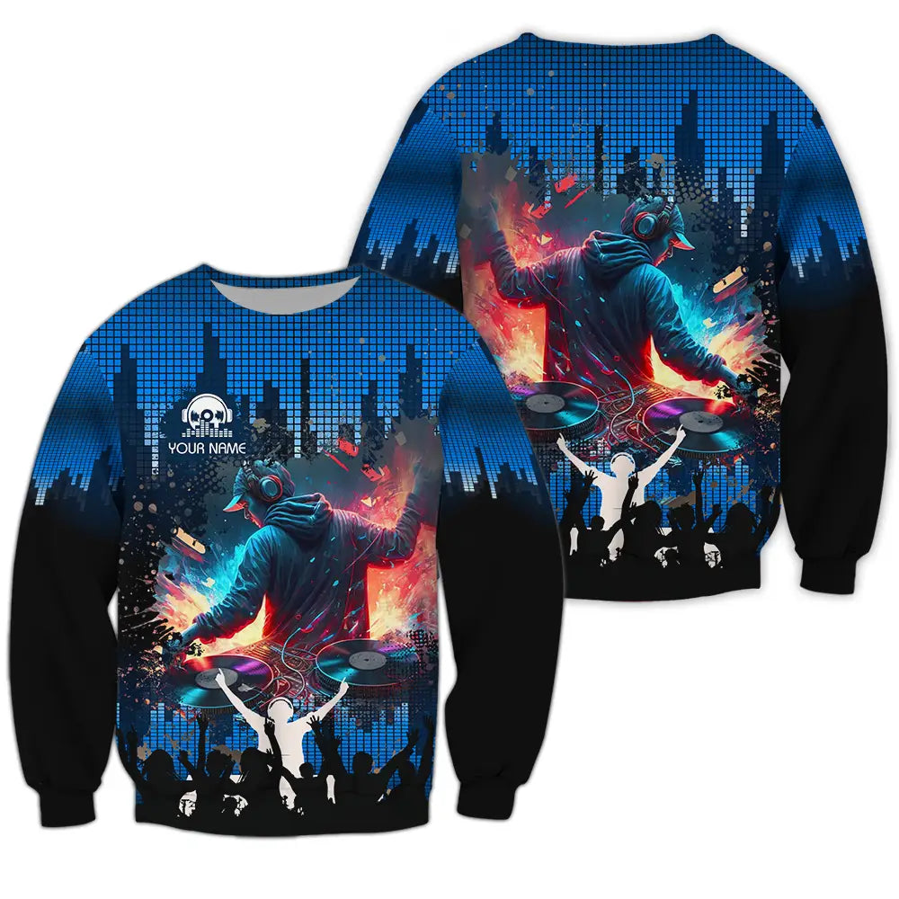 Unisex Shirt - Custom Text Shirt Disc Jockey Long Sleeve / S T-shirt