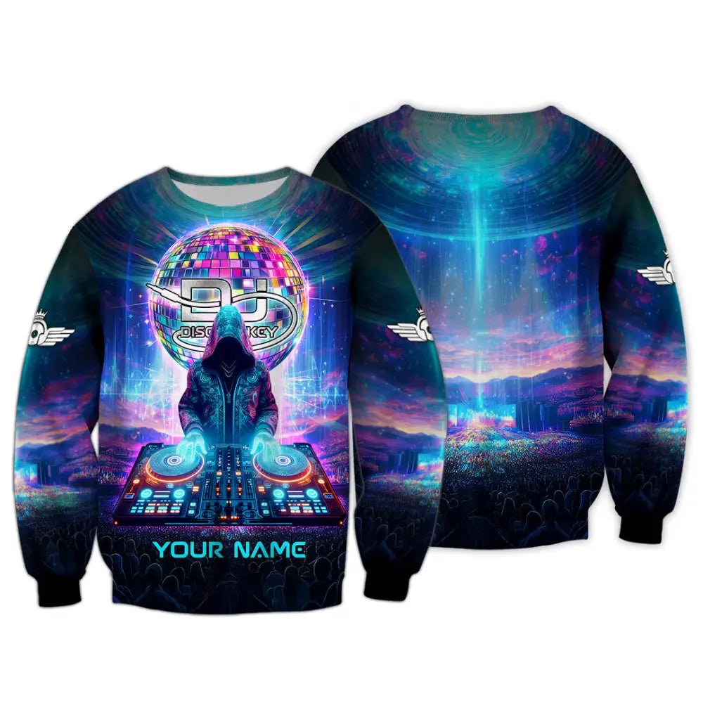 Unisex Shirt - Custom Text Shirt Disc Jockey Long Sleeve / S T-shirt