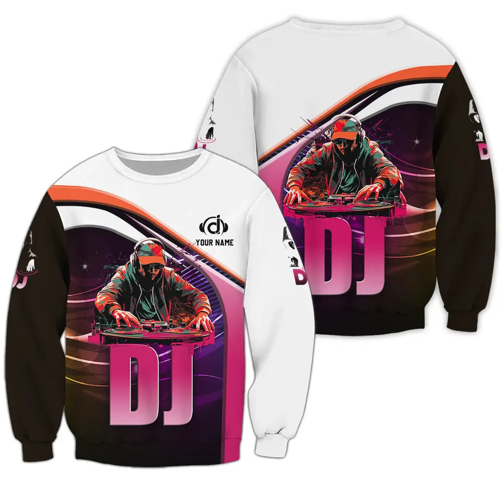 Unisex Shirt - Custom Text Shirt Disc Jockey Long Sleeve / S T-shirt