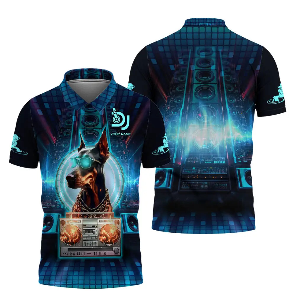 Unisex Shirt - Custom Text Shirt Disc Jockey Polo Shirt / S T-shirt