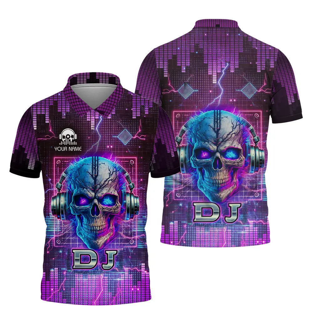 Unisex Shirt - Custom Text Shirt Disc Jockey Polo Shirt / S T-shirt
