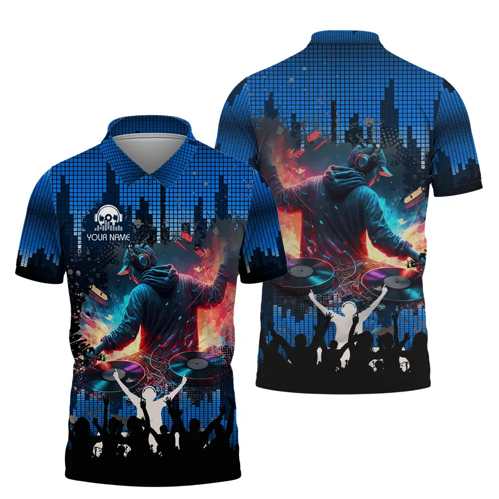 Unisex Shirt - Custom Text Shirt Disc Jockey Polo Shirt / S T-shirt