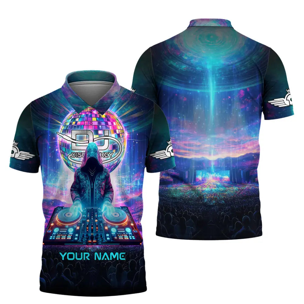 Unisex Shirt - Custom Text Shirt Disc Jockey Polo Shirt / S T-shirt