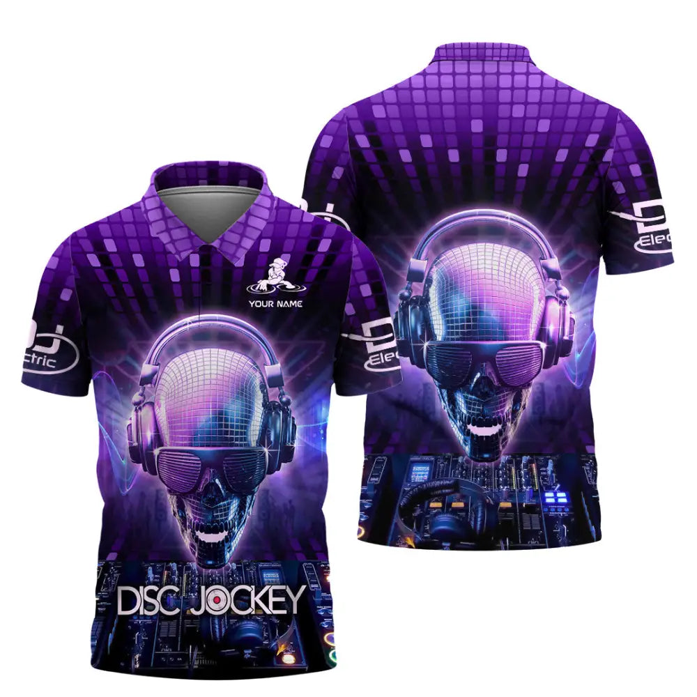 Unisex Shirt - Custom Text Shirt Disc Jockey Polo Shirt / S T-shirt