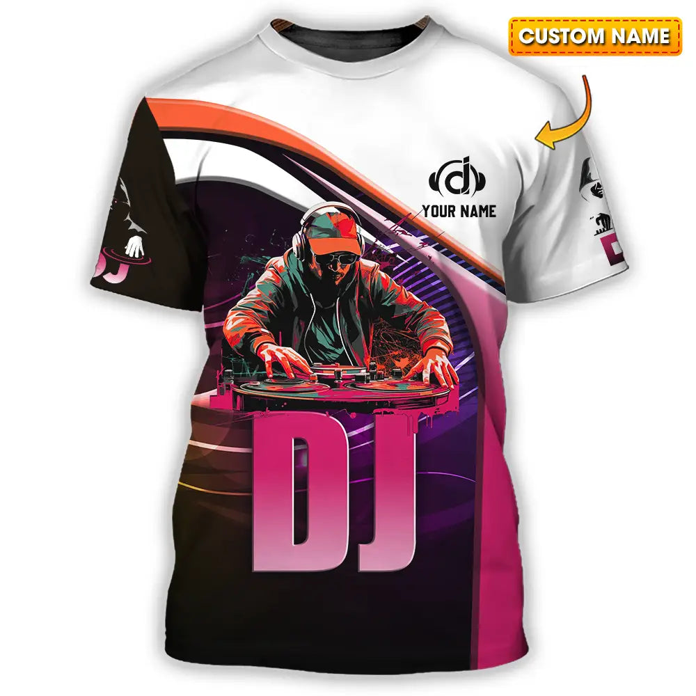 Unisex Shirt - Custom Text Shirt Disc Jockey T-shirt