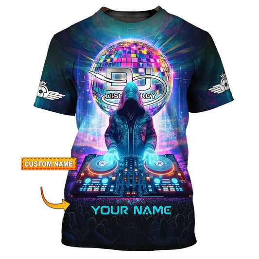 Unisex Shirt - Custom Text Shirt Disc Jockey T-shirt