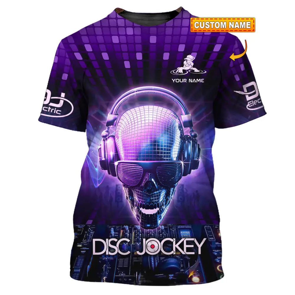 Unisex Shirt - Custom Text Shirt Disc Jockey T-shirt