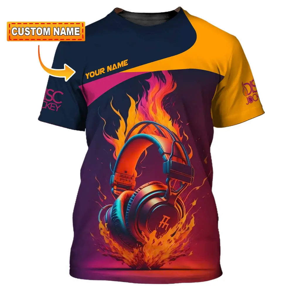 Unisex Shirt - Custom Text Shirt Disc Jockey T-shirt