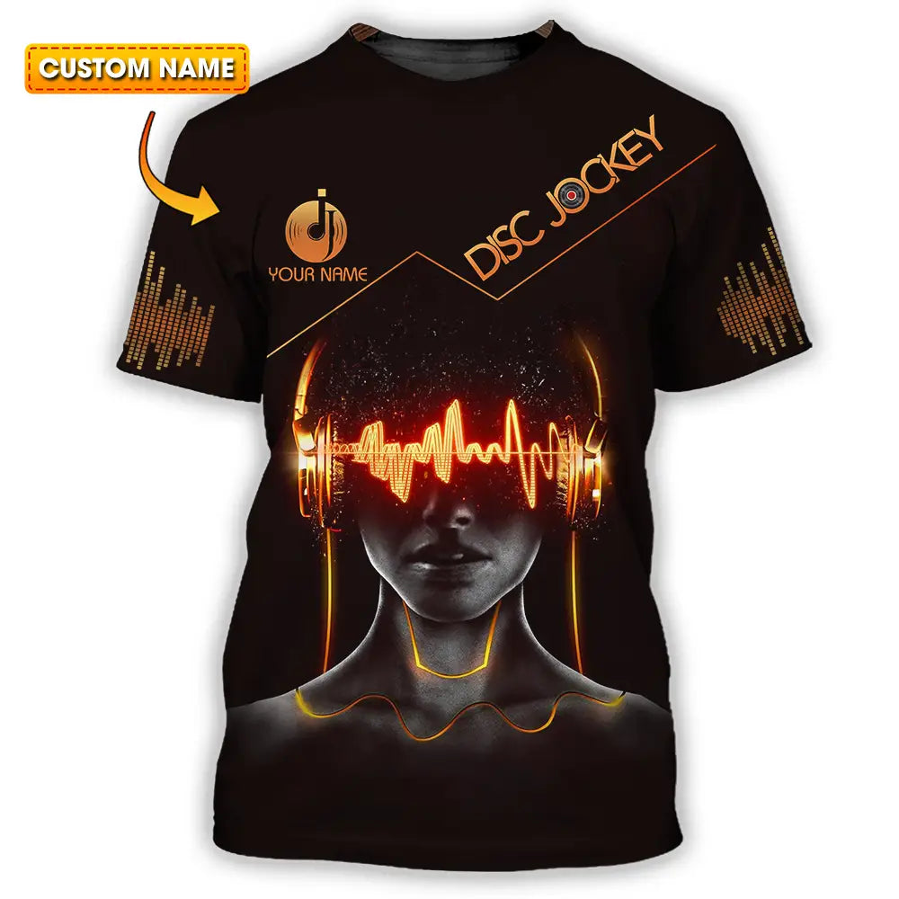 Unisex Shirt - Custom Text Shirt Disc Jockey T-shirt
