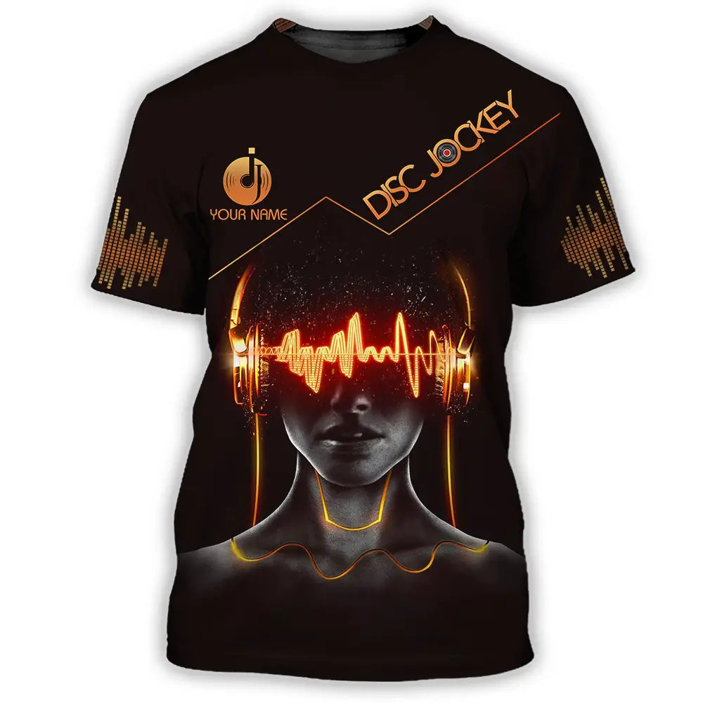 Unisex Shirt - Custom Text Shirt Disc Jockey T-Shirt / S T-shirt