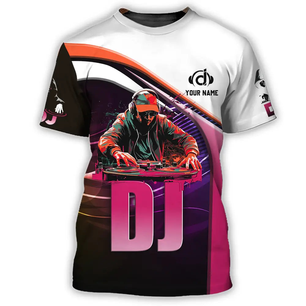 Unisex Shirt - Custom Text Shirt Disc Jockey T-Shirt / S T-shirt