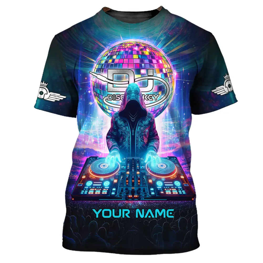 Unisex Shirt - Custom Text Shirt Disc Jockey T-Shirt / S T-shirt