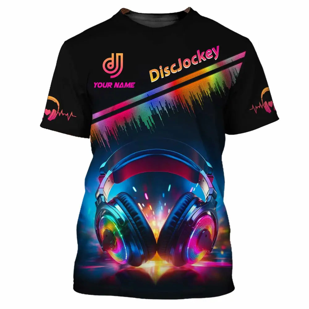 Unisex Shirt - Custom Text Shirt Disc Jockey T-Shirt / S T-shirt